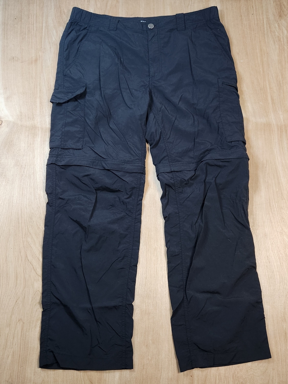 Columbia Omni-Shade Mens Black Convertible Cargo Pants 36W 30L
